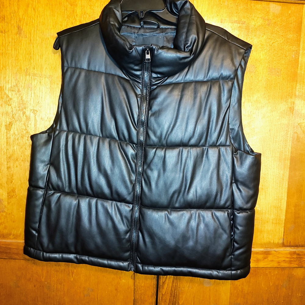 7 For All Mankind Black Quilted Vest